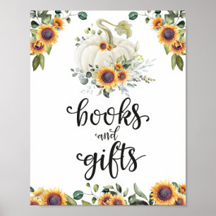 Poster Livres et Cadeaux Panneau de Baby Shower avec Verd