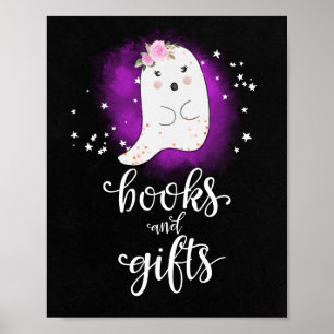 Poster Livres et Cadeaux Panneau Fête Prénatale Halloween