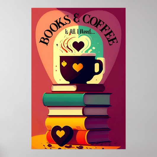 Poster Livres Et Café (Devant)