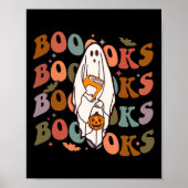 Poster Livres Halloween Cute Ghost Boo Lecture Livres Adu (Devant)