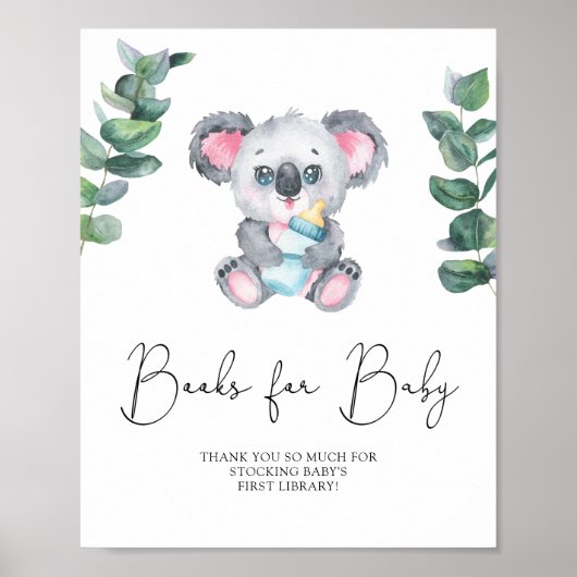 Poster Livres Koala Bear pour bébé (Devant)