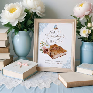 Poster Livres occidentaux pour Baby Little Cowboy's Libra