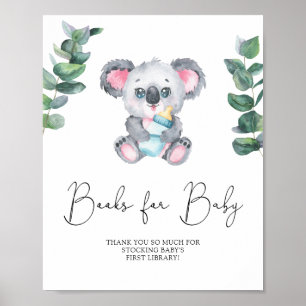 Poster Livres Ourson Koala pour bébé