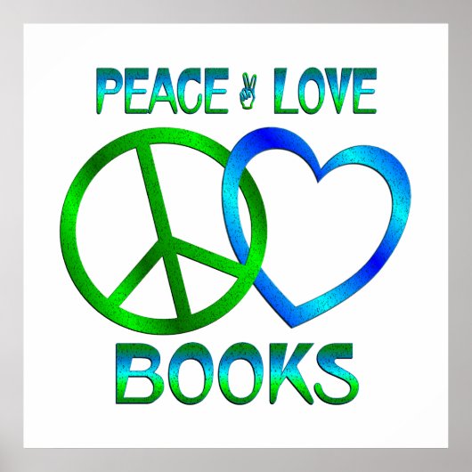 Poster Livres Peace Love (Devant)