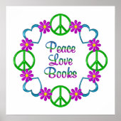 Poster Livres Peace Love (Devant)