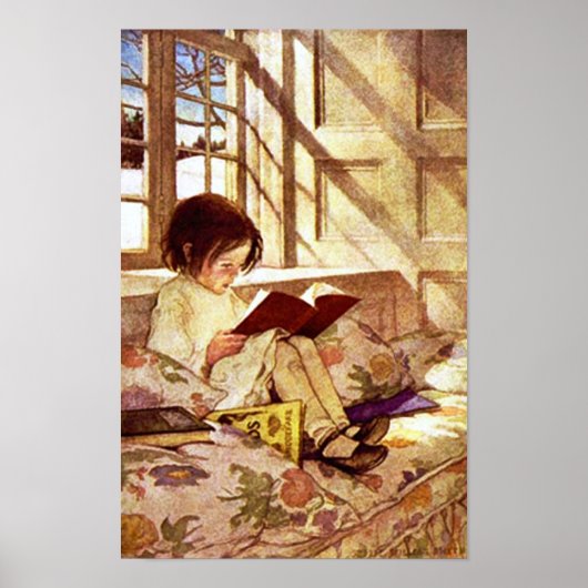 Poster Livres photos en hiver par Jessie Willcox Smith (Devant)