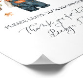 Poster Livres pour Baby Citrouille Rustic Fall Baby showe (Coin)