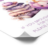 Poster Livres pour Baby shower bébé Petit Citrouille Auto (Coin)