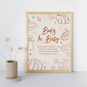 Poster Livres pour bébé pour la fête de bébé Little Cutie