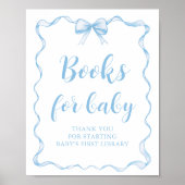 Poster Livres pour bébé pour une Baby Shower avec un thèm (Devant)