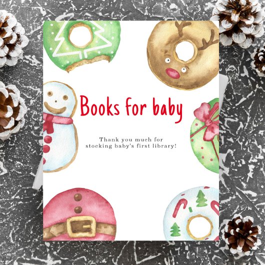 Poster Livres pour bébé shower d'hiver pour bébé