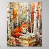 Poster Livres rustiques Vintage Fox Woodland Automne Auto (Devant)