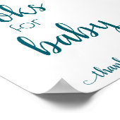 Poster Livres simples pour bébé | Dropoff Turquoise Aqua (Coin)