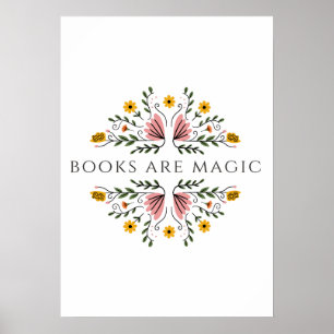 Poster Livres sont Magie Autocollant