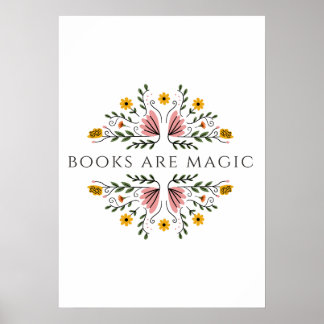 Poster Livres sont Magie Autocollant