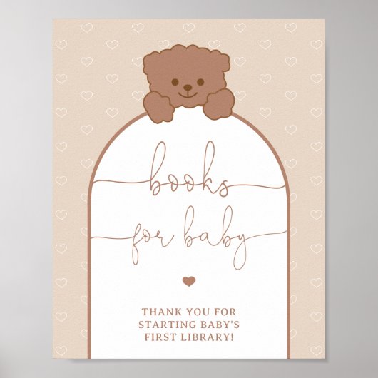 Poster Livres Teddy Bear pour bébé (Devant)