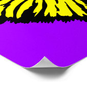 Poster Lizard à col poli stylisé jaune néon (Coin)