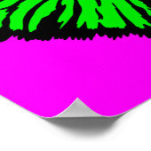 Poster Lizard à col poli stylisé vert néon (Coin)