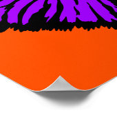 Poster Lizard à col poli stylisé violet néon (Coin)