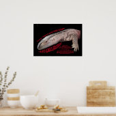 Poster Lizard à écran noir (Cuisine)