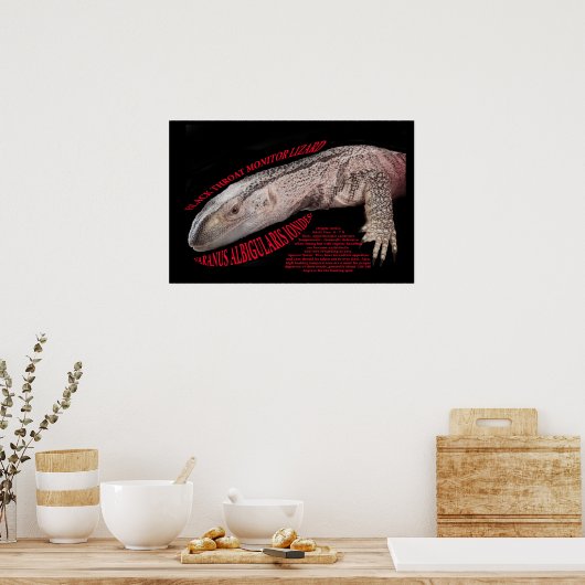 Poster Lizard à écran noir (Cuisine)