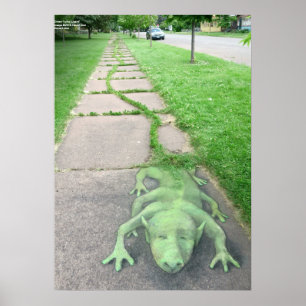 Poster Lizard à queue d'herbe