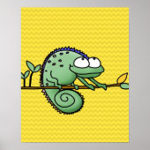 Poster Lizard Funny Cartoon Illustration (Devant)