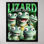 Poster Lizard Lizard Lizard Funny meme Lizard Bootleg Wei (Devant)