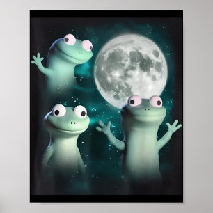 Poster Lizard Lizard Lizard Lizard Funny Lizard Moon Tren