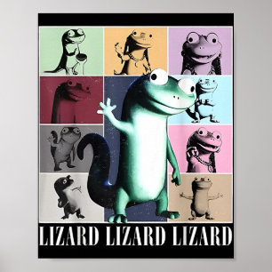 Poster Lizard Lizard Lizard Mème Vintage Funny