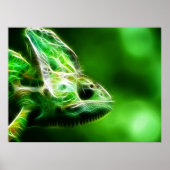 Poster Lizard vert citron (Devant)