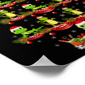 Poster Lizard Xmas Éclairage Père Noël Lizard Christmas T (Coin)