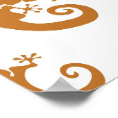 Poster Lizards Chameleons : Design Motif sans couture. (Coin)