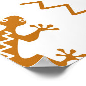 Poster Lizards et caméléons motif sans soudure (Coin)