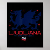Poster Ljubljana Slovenia City Of Dragons Patriotic Drago (Devant)