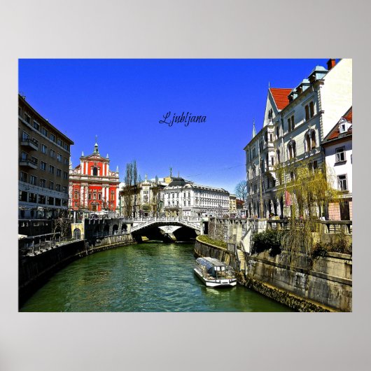 Poster Ljubljana, Slovénie (Devant)