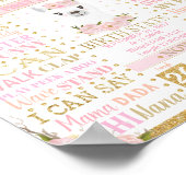 Poster Llama 1er Anniversaire Jalons de naissance Statist (Coin)