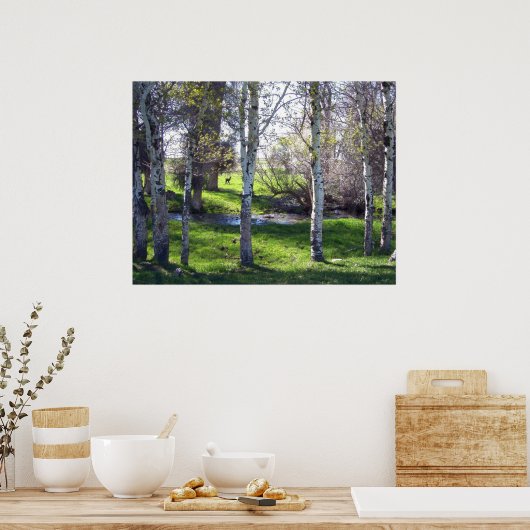 Poster Llama à travers les arbres (Cuisine)