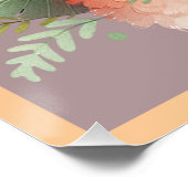 Poster Llama adorable avec fleurs pour enfants | (Coin)