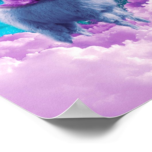 Poster Llama arc-en-ciel - Llama de chat (Coin)