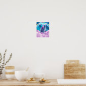 Poster Llama arc-en-ciel - Llama de chat (Cuisine)