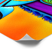Poster Llama Coloré (Coin)