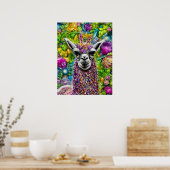 Poster Llama colorée (Cuisine)