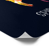 Poster Llama est mon animal d'esprit. Aquarelle moche (Coin)