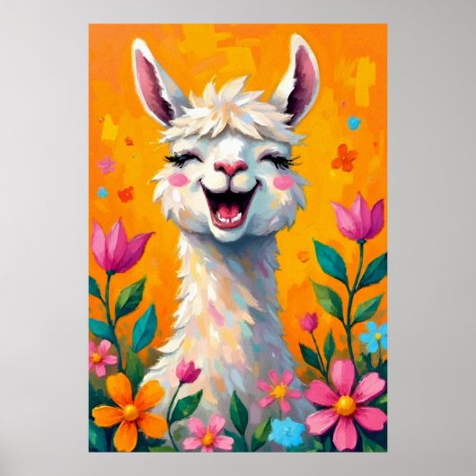 Poster Llama Love in Bloom (Devant)