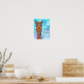 Poster llama mignon et coloré - 11"x14" (Cuisine)