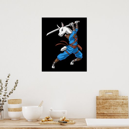 Poster Llama Ninja Samurai (Cuisine)