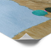 Poster Llama ornée - Beige (Coin)