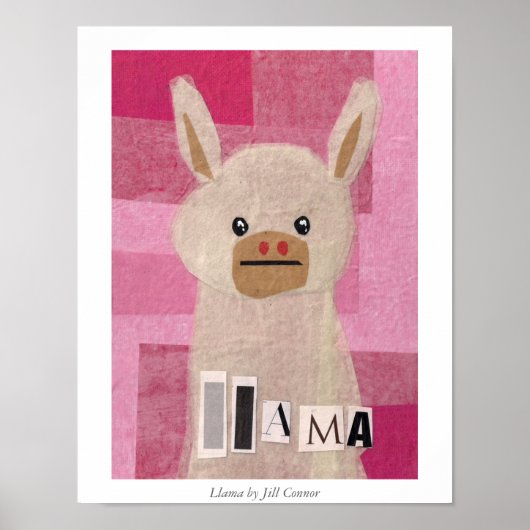 Poster Llama par Jill Connor (Devant)