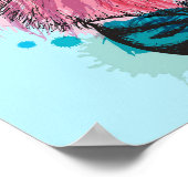 Poster Llama rose mignonne (Coin)